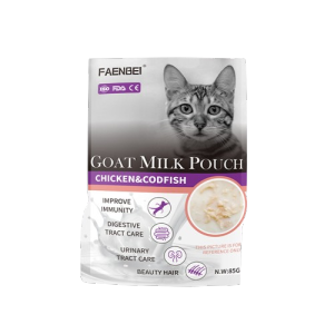 P42 |PET SNACK| cat snack Goat milk bag wet food goat milk with chicken shreds COD fish