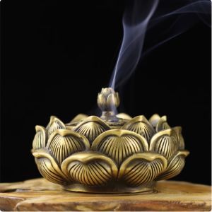 Lư xông trầm hoa sen bằng đồng 3 cỡ: Rộng 11cm nặng 0.5kg 13cm nặng 0.8kg17cm nặng 1.2kg