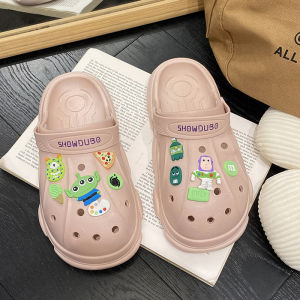 Free Shipping WomenS Outdoor Clogs Korean Version Cartoon Style Summer Dual-Use Beach Closed-Toe Thick-Soled Half-Slippers CoupleS Sandals MenS Style WomenS Sandals