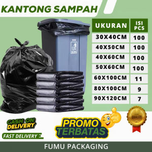 Kantong Sampah / Kantong Plastik Sampah LDPE / Trash Bag 50X60CM Hitam 30micro