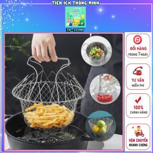 Rổ chiên rán chuyên dụng. Rổ đựng hoa quả làm từ thép không gỉ an toàn cho sức khỏe