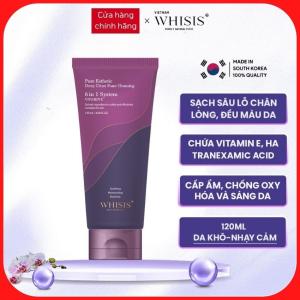 [CHÍNH HÃNG] Sữa rửa mặt Vitamin E WHISIS Pure Esthetic Deep Clean Foam Cleansing làm sạch sâu giúp da trắng sáng dành cho da khô da nhạy cảm da dầu mụn và nam giới
