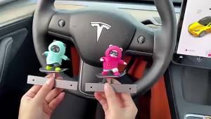 Car Decor Automatic Sliding Skateboard Bear Alloy Cute Cartoon Scooter Center Console Ornament Creative Accessories