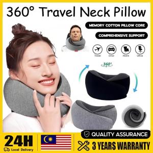 360° Support Travel Neck Pillow Velcro Design Soft Foam Cervical Collar Ergonomic Neck Cushion Reduce Spine Pressure Portable Travel Sleep Pillow