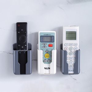 SZXBOGS ไม่ต้องเจาะรู ที่ยึดรีโมทคอนโทรล กาวติดแน่น สากลสากลสากล กล่องเก็บของสำหรับเก็บ ทนทานต่อการใช้งาน ทีวีเครื่องปรับอากาศ ชั้นวางของชั้นวาง