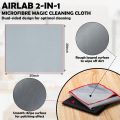 6 chiếc khăn lau kính lớn bằng microfiber, khăn không xơ 25 x 20 inch để lau kính, lau cửa sổ, đồ dùng thủy tinh (đen, xám). 