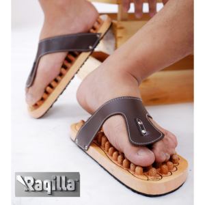 Sandal jepit kayu rematik - sendal jepit refleksi kayu Premium - Sandal kesehatan rematik