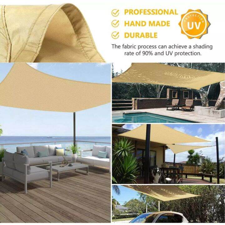 RECTANGLE SHADE SAIL POLYSTER CANOPY 96% AND 185 GSM/WATERPROOF AND UV ...