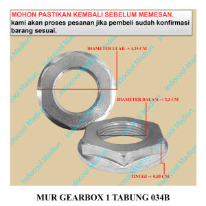 MG34B MUR GEARBOX MESIN CUCI / MUR GIRBOK / MUR GEARBOX 1 TABUNG 034B