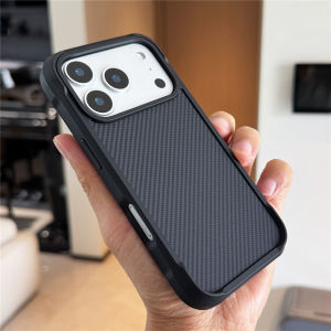 For Magsafe Original Tech Woven Carbon Fiber Shockproof Case For iPhone 17Pro 16Pro 17Pro Max Matte c Hard Armor Cover