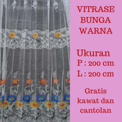 VITRASE HORDENG DALEMAN HORDENG Tirai Gorden Prada Blackout Motif Tipis tembus pandang Dalaman Gordyn Tirai Vitrase Murah Vitrase Motif Terbaru ukuran standar minimalis Uk 200x200 cm
