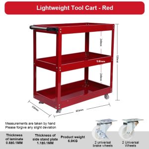 3 Leyer Tool Cart Trolley Heavy Duty MechanicalWorkshop Tool Trolley Toolbox Cabinet Organize
