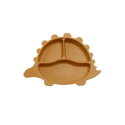 Iconic Babycare Silicone Plate - Dinosaur Dark Pink/Olive/ Beige/ Dusty Blue/ Mango/ Rose Pink