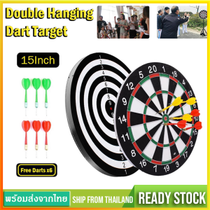 กระดานปาเป้า15นิ้ว ชุดกระดานเกมปาลูกดอก เกมส์ปาเป้า พร้อมลูกดอกDart Board Set