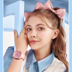 Sanrio Kuromi Hello Kitty Watch My Melody Cinnamoroll Anime Figure Children Watches Set with Diamonds Best Friends Birthday Gift