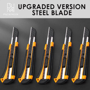 HEAVY DUTY Cutter 16CM BESAR TAJAM ANTIKARAT dengan GRIP KARET ERGONOMIC SHARP BLADE MIX COLOR