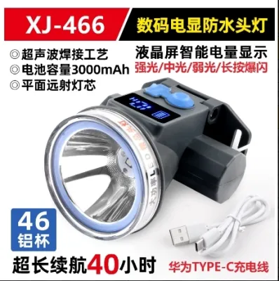 ⭐80 hari tanpa pengisian daya⭐Senter Kepala 500W 30 hari tanpa pengisian daya Senter Kepala Super Terang Senter kepala led super terang Super Terang Outdoor Anti Air/senter kepala 500 watt senter kepala senter led cas tahan 24 jam senter kepala