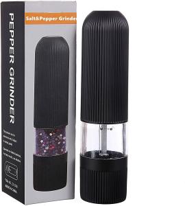 Kitchen Electric Pepper Grinder Battery Powered Salt or Pepper Automatic Grinder with LED Light