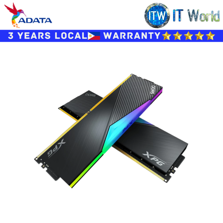 Itw Adata XPG Lancer RGB 32GB(16GBx2) DDR5 CL30 DRAM Desktop Memory  (AX5U6000C3016G-DCLARBK) Lazada PH