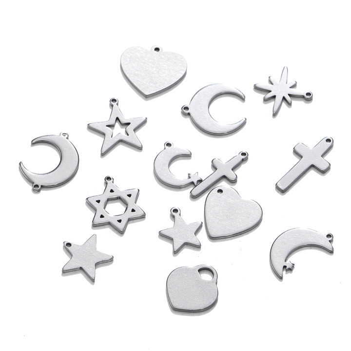 St Kunkka Pcs Stainless Steel Pendant Charm All Match Fashion Accessories Can Be Used For Diy