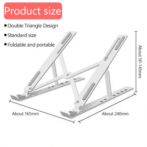 YAFEN 8 Gear Foldable Laptop Stand Holder Portable Notebook Support Base Adjustable Riser Cooling Bracket Laptop Cooler Accessories