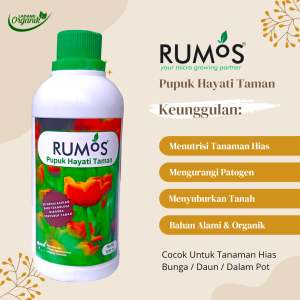 Pupuk Bunga dan Tanaman Hias Untuk Taman atau Kebun RUMOS Pupuk Hayati Taman 500ml