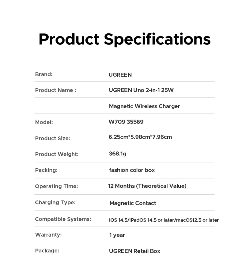 MagFlow】UGREEN Uno Qi2 15W MPP Wireless Charger for iPhone 17 16