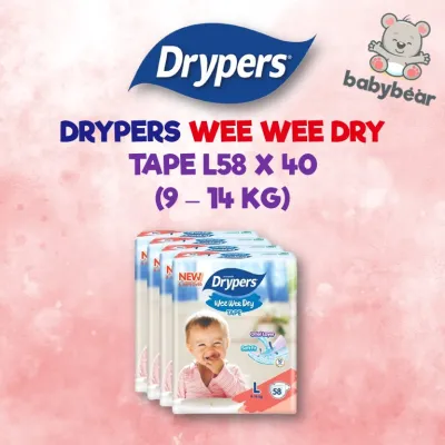 Drypers - Wee Wee Dry Diaper Tape Carton Sales
