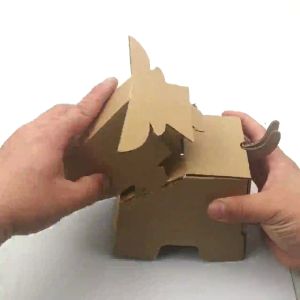 TEQIN Paper Kindergarten Diy Cardboard Folding Toys Car Airplane Children Handmade Graffiti Assembled Paper Box Material Package