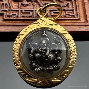 พระพิฆเนศขนาดเล็ก กรอบลงทองไมครอน