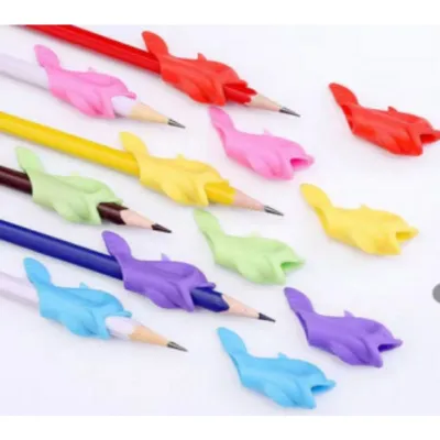 Pencil holder Pensil Grip Alat Bantu Menulis Anak Model Dolphin Silikon