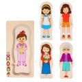 BEIBEI Educational Toys Early Learning Toys Multi-Layer Wooden Human Body Puzzle Boys Girls Parent-child Interaction Body Structure Puzzle Learning Toys Panel Toy Educational Anatomy Jigsaw Cognitive Teaching Aids. 
