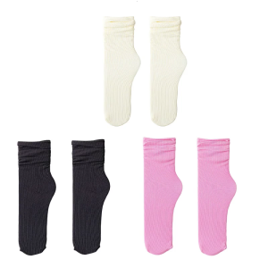 Women Men Summer Thin Cooling Crew Socks Harajuku Ribbed Solid Color Breathable Odor Resistant Hip Hop Sport Skateboard Mid Tube Hosiery