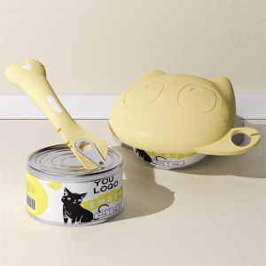 Multifunctional Pet Canned Spoon Can Opener cat kitten dog Puppy Feeding Mixing Wet Dry Scoop Reusable Sealing Cover Food Storage cat