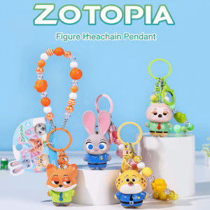 YIYIUR ดีไซน์จี้ จูดี้ นิค พวงกุญแจ ซิลิโคน ตัวการ์ตูน พวงกุญแจตุ๊กตา ใหม่ คู่คีย์เชน แฟนอนิเมะ