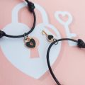 Harga Grosir - (2PCS) Gelang Kunci Love Couple / Gelang Couple Liontin Gembok Love Kunci Tali Korea / Gelang Pasangan. 