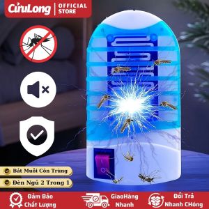 Đèn Bắt Muỗi Tự Động Đa Năng mini 2 trong 1 bóng đèn bắt côn trùng kiêm đèn ngủ an toàn không ồn tiết kiệm điện