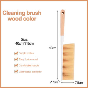 Wooden Long Handle Bed Sweeping Brush Soft-bristled Home Sweep Bed Long Handle Brushes Anti-static Precipitator Bedroom Cleaning Brush