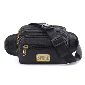 outdoor travel waist packs bag large capacity canvas belt bag multi-functional multi-layer waist bag for men work fanny pack 306#