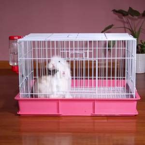 Rabbit Cage Household Large Size Guinea Pig Extra Large Oversized Rabbit Cage Villa Nest Electroplating Rabbit Cage Splash-Proof Supplies
