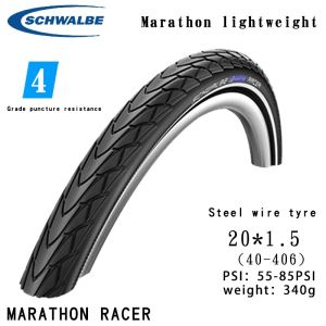 【Original】Schwalbe marathon Racer bicycle tire 20x1.5 light road tire 20 inch small wheel bicycle tire accessories