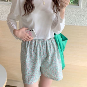 กางเกงขาสั้นลายสก๊อต กางเกงขายาวผู้หญิง มีทั้งลายดอกและลายสก๊อต สวมใส่สบาย สวยใสสไตล์เกาหลี กางเกงขาสั้นผู้หญิง K45