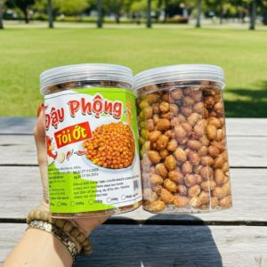 Đậu phộng rang tỏi ớt lạc rang tỏi ớt đậu phộng cháy tỏi ớt loại 1 hạt to giòn thơm thấm vị Hũ 500g