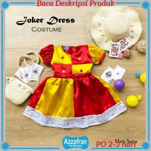 Joker Dress Costume | Baju Anak Perempuan Unik | Kostum Carnaval Karnaval | Azzafran for Mommy
