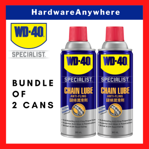 [BUNDLE OF 2cans] WD-40 Specialist Chain Lube 360ml - Lubricant and protection for chain drivetrain and O X and Z rings WD-40 Automotive