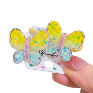 Toddler Girl Sweet Hair Ties Sweet Butterfly Hair Rope Braiding Hair Rings Girl Ponytail Holder Hair Scrunchies 1 Pair