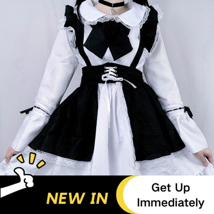 CHILD 2021 Women Maid Outfit Anime Dress Apron Dress Lolita Dress