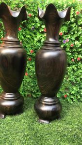 Cặp lục bình phong thủy gỗ mun sọc kt 50/145/145