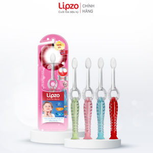 [Combo 3] Bàn Chải Đánh Răng Lipzo Kids S1 Lông Chỉ Tơ Nha Khoa Kháng Khuẩn Mềm Mảnh Dành Cho Bé Từ 1 Tuổi Trở Lên