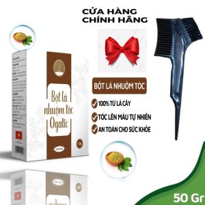 CHÍNH HÃNG OGATIC - Màu NÂU (NÂUTỐI)(TẶNG LƯỢC NHUỘM 2 ĐẦU KHI MUA HỘP 50GR).